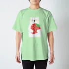 なかむらけんたろうのイチゴを持ったしろくまさん スタンダードTシャツ