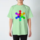 良夢多のお店のFruitsOfLife_MultipleCilcles_RamutaColor スタンダードTシャツ