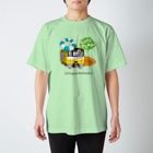 Train Kids! SOUVENIR SHOPの黄色い電車 「 海へ行こう 」 Regular Fit T-Shirt