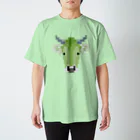 bonnylochの丑_LightGreen＠ブロックイラスト Regular Fit T-Shirt