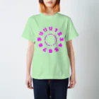 PyriteDesignのclock numbers 1 to 12 without hands【Tshirt】【Design Color : Pink】【Design Print : Front】 スタンダードTシャツ