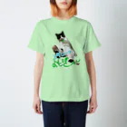 あかねこ＊殺処分を０にのどすこい!!よもぎくん スタンダードTシャツ