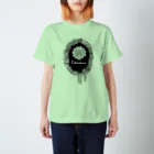 Alba spinaのエケベリア モノクロ Regular Fit T-Shirt
