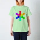 良夢多のお店のFruitsOfLife_MultipleCilcles_RamutaColor Regular Fit T-Shirt