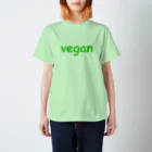 VEGAN SHOP FREEのvegan（緑ロゴ） Regular Fit T-Shirt