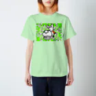 🤍一ノ瀬 彩 🐇⸒⸒ suzuri支店🤍のｶｵｽうさぎ:緑【多+1】 スタンダードTシャツ