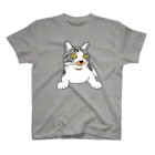 猫ねむりzzz..のサバ白の鼻ブチ猫ちゃん スタンダードTシャツ