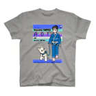 高速タップ推進委員会の高速タッパーAOI＆高速タップ犬（青） スタンダードTシャツ