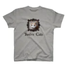 Twelve Catsのカフェラテ色の猫 スタンダードTシャツ