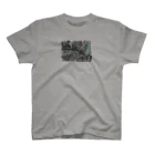 CHI(CHILD ZONE) の宇宙UFO都市 ミックスグレー Regular Fit T-Shirt