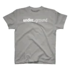 un_grn (月刊アングラ)のunder_ground (white logo)【前】/steps【背】: TS スタンダードTシャツ