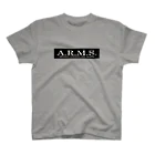 A.R.M.S.のボックスロゴTEE グレー スタンダードTシャツ