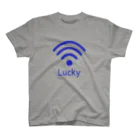 お食事のLucky WiFi Tee ( blue ) Regular Fit T-Shirt