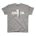 ペアTシャツ屋のシバヤさんのペア(GROOM)タキシード_白_FW スタンダードTシャツ