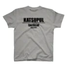 カツプルタクティカルのKATSUPUL tactical ﾍﾞｰｼｯｸﾗｲﾝT-shirt 黒プリント スタンダードTシャツ