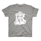 satomimitsukiの照れる少年 スクラッチ風白入り スタンダードTシャツ