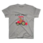 PoccaBocca–すかまるのおみせ–のトラクターと牛さん Regular Fit T-Shirt