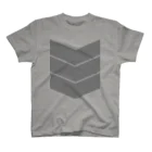 Plastic-Earthの3LINE "GRAY" スタンダードTシャツ