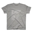 いろんなサイズがわかるデザインのヒラギノ角ゴシック W6のフォントサイズTシャツ（白字｜S〜XXXL） スタンダードTシャツ