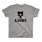 9LIVES 猫たちの王国の9LIVES logo black Regular Fit T-Shirt