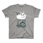 コジカショップのたぶんねこTシャツ／白ねこ スタンダードTシャツ