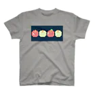 のりものドット絵Tシャツのリンゴ4個 スタンダードTシャツ