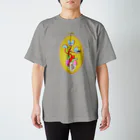 水島ひねの刺繍解剖心臓（黄） Regular Fit T-Shirt