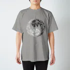 Ａ’ｚｗｏｒｋＳの合わせ二つ髑髏 黒白（オリジナル家紋シリーズ） Regular Fit T-Shirt