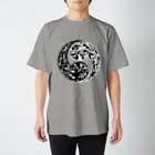 Ａ’ｚｗｏｒｋＳの合わせ髑髏二つ巴 白黒（オリジナル家紋シリーズ） Regular Fit T-Shirt