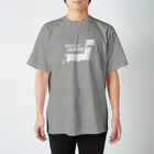QUQU_WORKSのソウルオブジャパン 日本列島デザイン ホワイト Regular Fit T-Shirt