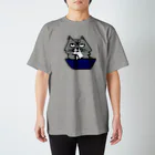 Ku’s family catのMugi 猫 x Roll Eye スタンダードTシャツ