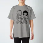 ランニングと朝食のランブレちゃんロゴTシャツ（背面白ロゴ） Regular Fit T-Shirt