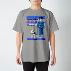 高速タップ推進委員会の高速タッパーAOI＆高速タップ犬（青） スタンダードTシャツ