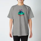 のりものドット絵TシャツのODEKAKE（クルマ緑） スタンダードTシャツ