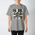 Ａ’ｚｗｏｒｋＳのSKULL&BONE TRIBAL GRUNGE BLK ON WHT Regular Fit T-Shirt