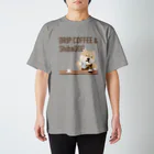 しばじるしデザインのDRIP COFFEE & ShibaDOG スタンダードTシャツ