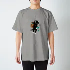 QROOVYの黒猫くん　猫宮黒次郎 スタンダードTシャツ