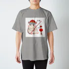 K.Vitaの鼠＝子孫繁栄　食べすぎちゃったネズミ スタンダードTシャツ