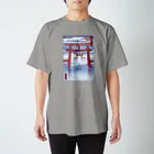 有明ガタァ商会の名所佐賀百景「大魚神社 海中鳥居」 スタンダードTシャツ