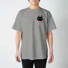 Catoneの黒猫シリーズ　ワンポイントマスク Regular Fit T-Shirt