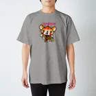 ザ・ワタナバッフルのマロンヘッドのネコ”ガッデム/Goddamn” スタンダードTシャツ
