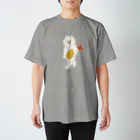 SUIMINグッズのお店の【大】エビフライをさわやかに運ぶねこ スタンダードTシャツ