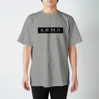 A.R.M.S.のボックスロゴTEE グレー スタンダードTシャツ