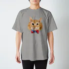 クリオネ制作室の茶色いフワフワ猫 Regular Fit T-Shirt