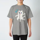おばけ商店のおばけTシャツ＜でっかい白猫又＞ スタンダードTシャツ