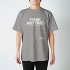 pda gallop official goodsのTHINK ANY TIME! WHITE スタンダードTシャツ