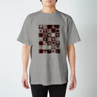 DOTEKKOのKINOKO-GRID　BROWN Regular Fit T-Shirt