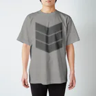 Plastic-Earthの3LINE "GRAY" スタンダードTシャツ