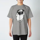 パグのお店＠nishibiworks&PUGSのうきうきパグちゃん Regular Fit T-Shirt