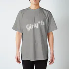 Girly*hガーリーエイチのGirly*hロゴ(ホワイト) Regular Fit T-Shirt